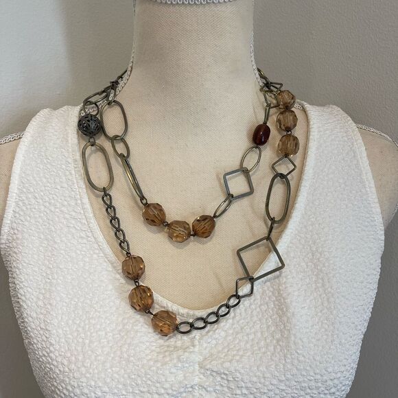 Geometric Crystal necklace - Picture 1 of 3